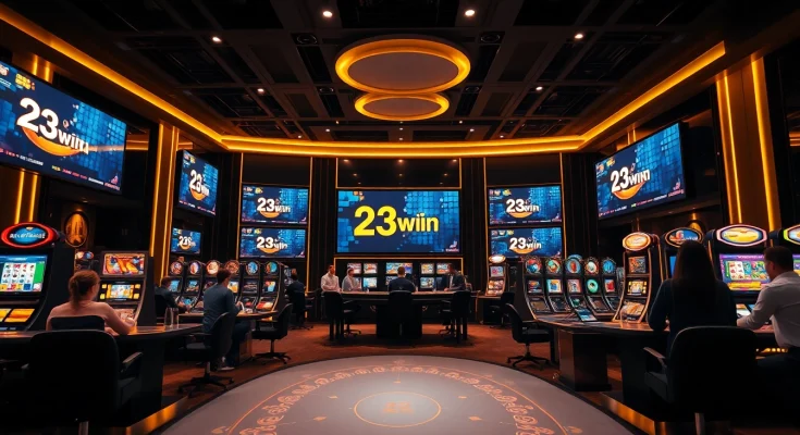 Engaging players enjoying a premium gaming experience at 23win online casino with dynamic visuals and elegant design.