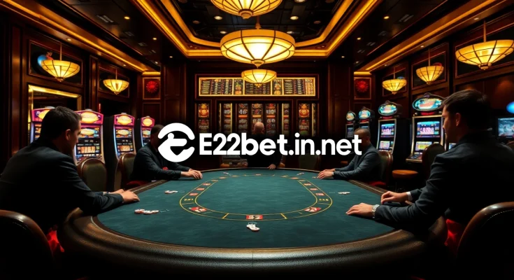 Experience the high-stakes excitement of E2bett.in.net at an upscale casino gaming table.