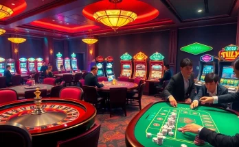S666 platform showcasing exciting casino atmosphere with players engaged at tables and slot machines.
