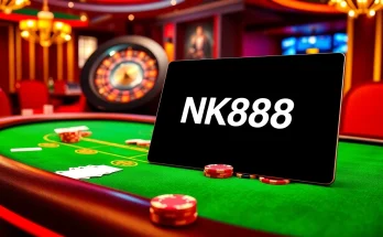 NK88 gaming scene with vibrant casino tables and exciting betting action