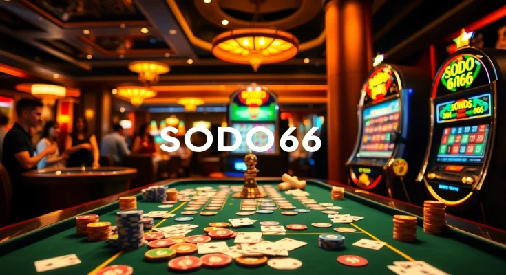 Experience thrilling gambling action at SODO66 with vibrant casino tables and exciting games.