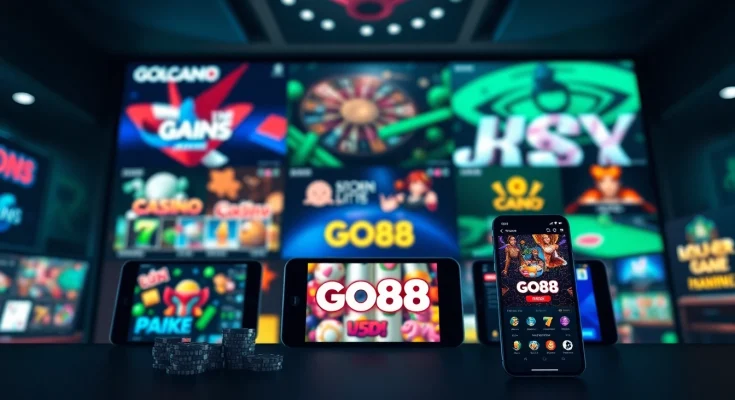 Engaging GO88 online gaming platform interface showcasing diverse games in a modern digital setup.