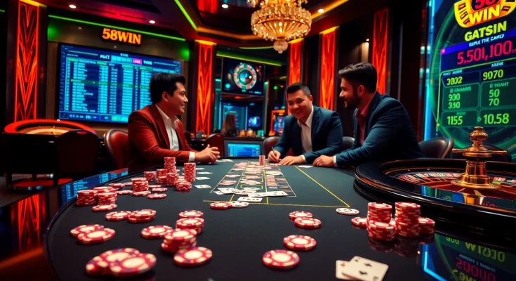Experience the thrill of 58win with vibrant casino tables and strategic card games.