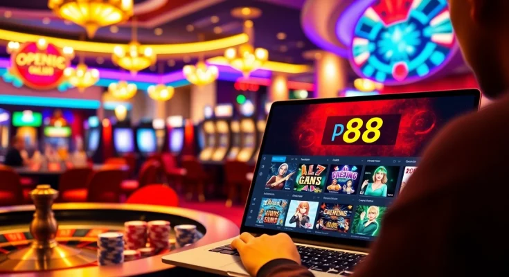 Engaging scene of OPEN88 online casino with vibrant gaming interface and exciting gameplay.