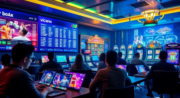 Exciting online gaming environment showcasing Vicwin platform with diverse betting options and vibrant digital interface.