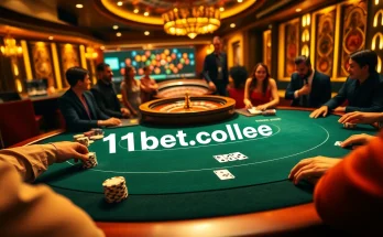 Experience the thrill of gambling at 11bet.college with vibrant casino visuals and captivating games.