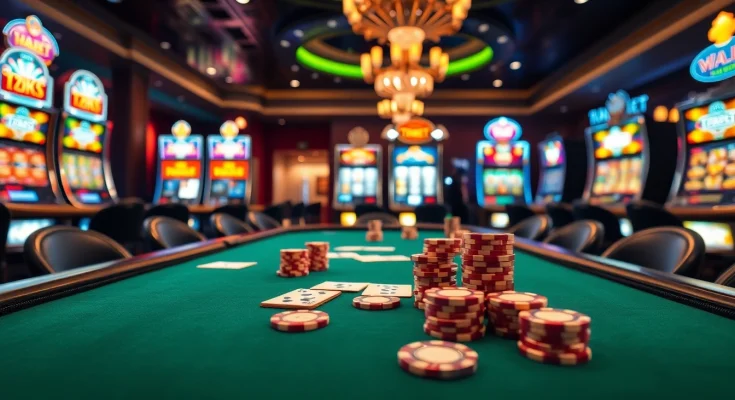 Experience the thrill of gambling at THABET's luxurious casino with vibrant games and elegant surroundings.