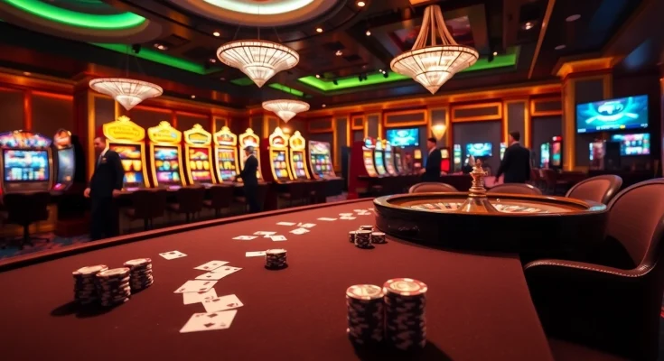 Experience the excitement of PG88 as players engage in high-stakes gambling at a vibrant casino table.