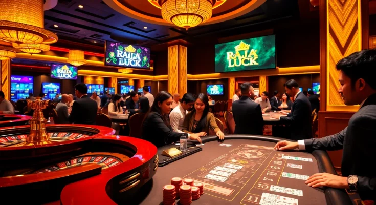 Experience the thrill of winning at RAJA LUCK's vibrant casino with exciting games and lively players.
