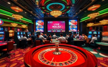 Check the Result Macau as players celebrate live draw moments at a luxurious casino.