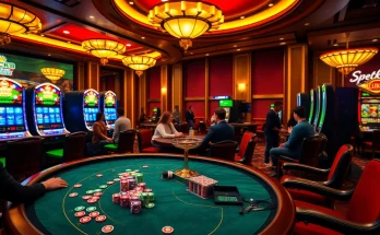 Engaging scene of excitement at LUCK8 casino with roulette wheel and poker table action.