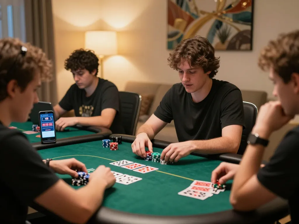 Engaged player feeling the thrill of dash88 poker game while strategizing with chips and cards