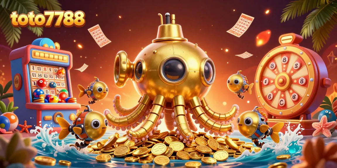 Experience the thrill of toto7788 lottery games with this vibrant and dynamic 3D illustration.