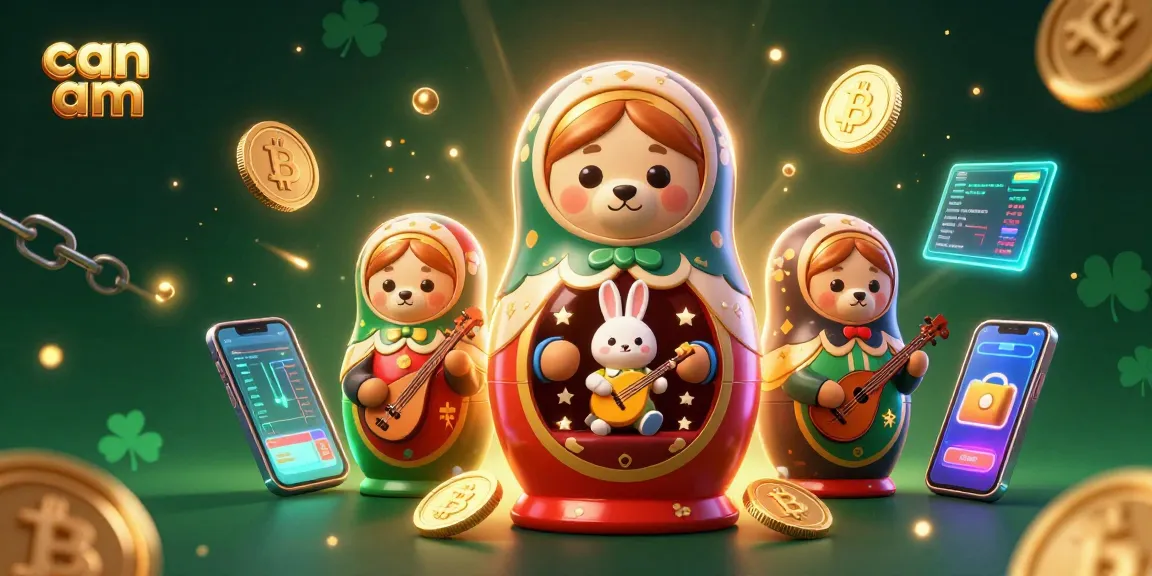 Engage with can am vehicles through a vibrant 3D casino scene featuring festive characters.